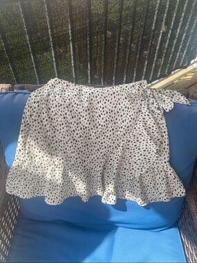 SHEIN XS Leopard Print Tie Skirt